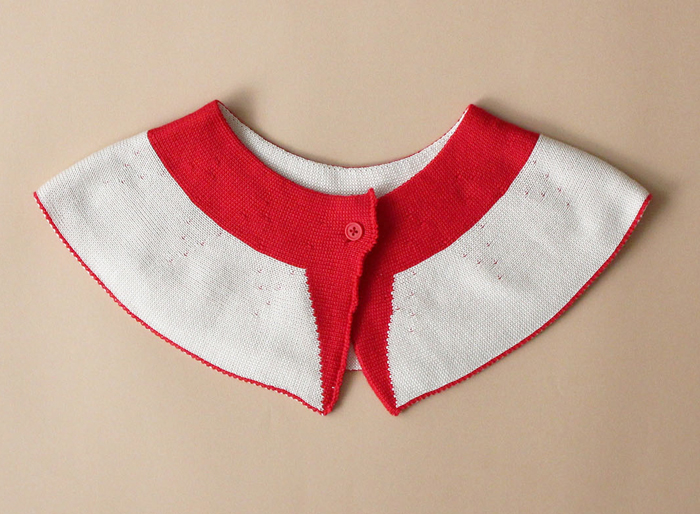 % COLLAR RIBBON Ivory 70% Red 30%